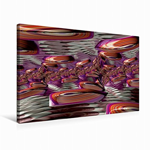 Premium Textil-Leinwand 75 x 50 cm Quer-Format Fractal Wave Jewels | Wandbild, HD-Bild auf Keilrahmen, Fertigbild auf hochwertigem Vlies, Leinwanddruck von Shako M. Burkhardt