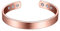 Flongo Bracelet Jonc en Cuivre pour Femme Manchette Ouvert Pierre Magnétique Polissage Rose Or Bijoux Cadeau de Fête des Mères