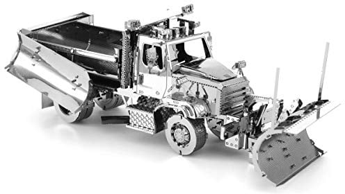 Fascinations MMS042 Metal Earth Metallbausätze - Freightliner 114SD Snow Plow, lasergeschnittener 3D-Konstruktionsbausatz, 3D Metall Puzzle, DIY Modellbausatz mit 1 Metallplatine, ab 14 Jahre