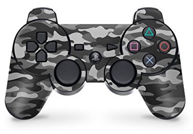 Skins4u Controller Skin Designfolie Aufkleber kompatibel mit Playstation 3 PS3 Urban Camo