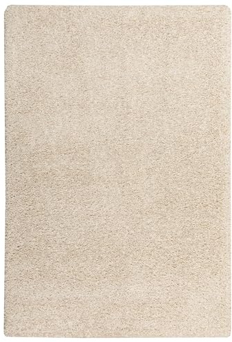 Steffensmeier Ragolle Twilight Hochflor Teppich Shaggy, weich & elastisch, moderner Wohnzimmer Teppich, Creme 6926, 65x130 cm