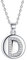 J.Endéar Buchstabe Kette 925 Sterling Silber Brief Initial D Disc Anhänger Halskette für Frauen Freundschaft 40 + 5cm einstellbar