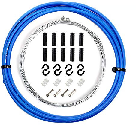 Universal Fahrrad Schaltzug Gehäuse Set für Shimano Sram Umwerfer/MTB Rennrad (Blau)