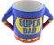 Hebgen Trading Becher Super Dad aus Steingut 500ml Kaffeebecher Tasse Keramik Vatertag NEU
