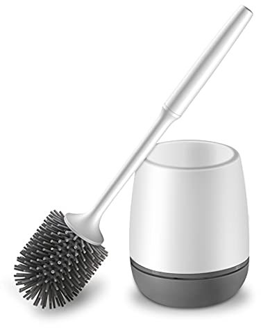 HEPAZ WC Bürste Toilettenbürste mit Halter Silikon Klobürste,WC Bürste Reinigung für Badezimmertoilette