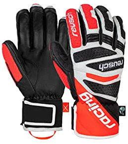 Reusch Herren Worldcup Warrior Dh Handschuhe, Black/White/Fluo red, 10