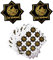 120 Stück 4cm Eid Mubarak Aufkleber Sticker Party Ramadan Dekoration Bayram Letters Aufkleber Party Supplies Deko(Schwarz)