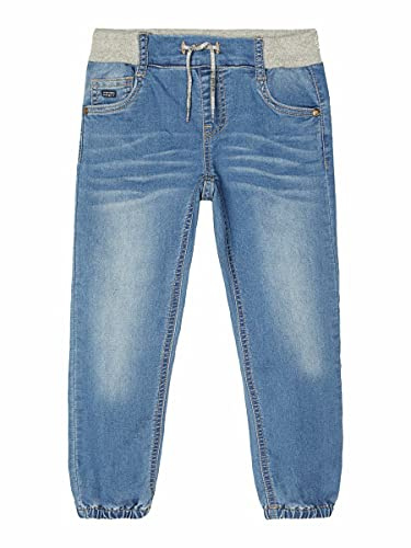 NAME IT Jungen Baggy Jeanshose mit Kordelzug Medium Blue Denim 86