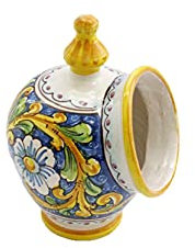 ILAB Saliera in ceramica decorata a mano da ceramisti siciliani di Santo Stefano di Camastra barocco art 15