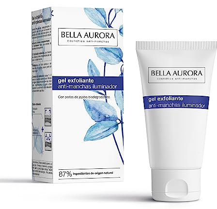 BELLA AURORA - Aufhellendes und Anti-Pigmentflecken Peeling Gel 75 ml, Tiefenporenreinigung und Enzymatisches Peeling mit Jojoba-Perlen und Polymilchsäuren, für alle Hauttypen Geeignet