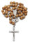 Mondo Cattolico - Rosario católico de Confirmación de Madera de Olivo y Medalla Central del Espíritu Santo. Ideal regalos religiosos.