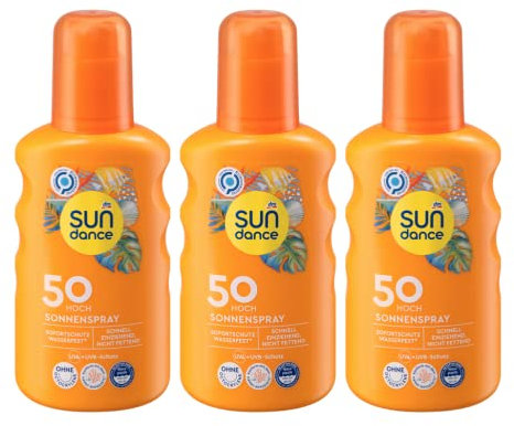 SUNDANCE Sonnenschutz Sonnenspray LSF 50 HOCH, 3er-Pack (3 x 200 ml), 600 ml