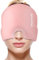 ONLYCARE Mütze Migräne Relief Cap, Headache Relief Hat Kühlmaske Kühlmütze Kopfschmerzen Maske Kühlhaube Kappe Kühlpads Gel zur Linderung von Migräne (Pink)