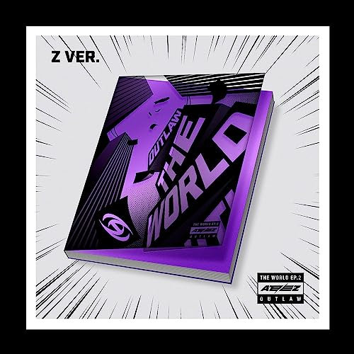 ATEEZ The World EP.2 : OUTLAW 9th Mini Album CD+Teambook+Teamlabel+Teammark+Emergency kit+Partner card+Photocard+Action card+Tracking Sealed (Z Version)
