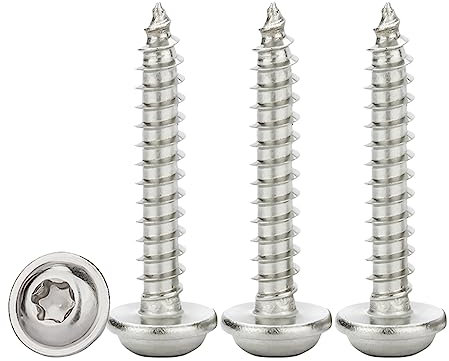 Drenky Tellerkopfschrauben Edelstahl M3x18mm,50 Stück Blechschrauben Selbstschneidend Flachkopf Mit Scheibe Edelstahl Rostfrei A2 V2A Metallschrauben Torx Vollgewinde
