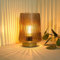 LUSHARBOR Battery Operated Lamp with Timer, Table Lamp for Bedroom, Living Room, Bathroom - Amber LED Bulb