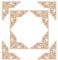Zasiene D'angle Sculpté 8 Pièces - Décalque Coin Décoration Moulure en Bois de Chêne Large - Applique Non Peinte