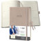 SIGEL C2561 Wochenplaner Wochenkalender 2025, ca. A6, taupe, Hardcover, 176 Seiten, Gummiband, Stiftschlaufe, Archivtasche, aus nachhaltigem Papier, Conceptum