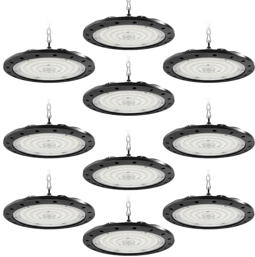Royana Led Ufo Industrielampe Strahler - High Bay Licht 6000k Ip65 Wasserdicht Hallenstrahler für Bibliotheken, Logistiklagern, Kühllagern