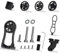 Fahrrad-Computer-Halterung für Garmin, Front-Kombi-Halterung für Wahoo Elemnt, Wahoo Elemnt Bolt, Wahoo Elemnt Mini, Bryton Cateye, GoPro und Fahrradlichtadapter