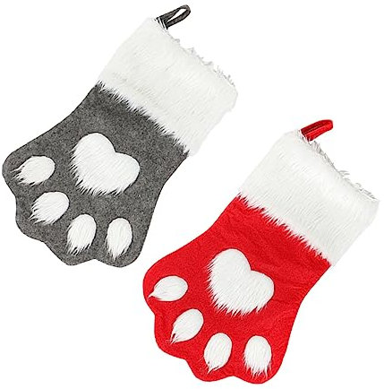 KONTONTY 2St weihnachtssocken weihnachtsüberraschung Weihnachts Party Blauer Weihnachtsstrumpf Weihnachts-Süßigkeitstüte das Geschenk Geschenke Socke Weihnachtsbaum Pfote