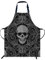 Smooffly Schürze mit menschlichem Totenkopf-Design, verstellbar, Kochschürze, Unisex, für Damen und Herren, perfekt für Zuhause, Küche, Backen, Gartenarbeit, Restaurant, Kaffeehaus, Grillen,