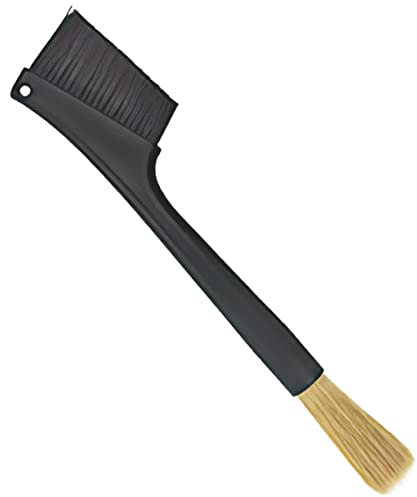 TOPBATHY Reinigungsbürste Für Kaffeemaschinen Doppelköpfige Bürste Zur Entfernung Von Mahlgut Und Rückständen Maschinenbürste Mit Glattem Griff Für Einfache Anwendung Bürste Zur Reinigung e