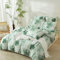 Housse de Couette Blanc Beige Parure de Lit Floral à Motif Printemps Branches et Feuilles 1 x Housse de Couette 220x240 cm 2 Personnes et 2 x Taies d'oreiller 65x65 cm Moderne avec Fermeture Eclair