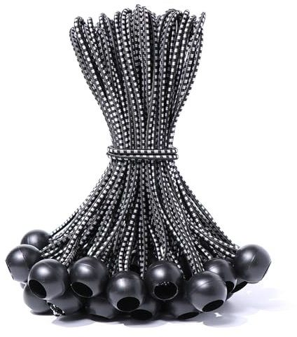 JunGG Tendeur en caoutchouc avec boule - Noir et blanc (12, 30 cm)