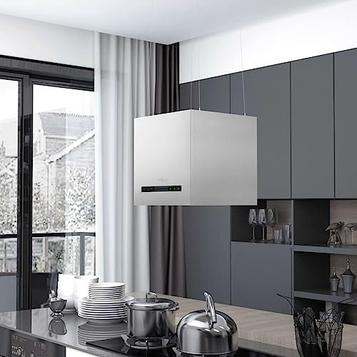 SKM Campana extractora Colgante táctil LCD Acero Inoxidable 37 cm,Casa y jardín,Cocina y Comedor,Electrodomésticos de Cocina,Extractores,Plateado,51019