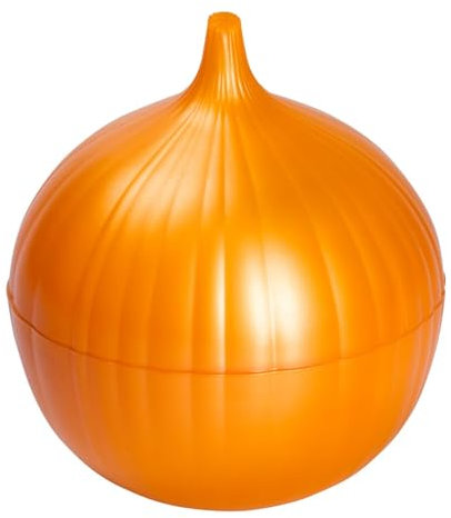 genialo Zwiebeltopf, Aufbewahrungsbox Zwiebelbehälter Vorratsdose mit Luftschlitze, Ø12 cm