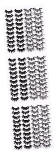 minkissy 60 Paires Cils croisés tridimensionnels fake lashes maquiage Longue tenue party faux cils mélangés cils denses 3d cils de maquillage 3d faux cils femmes Imitation Black