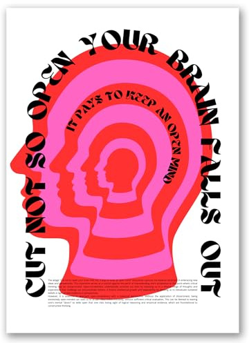 SALVADERO Poster – Abstrakte grafische Wandkunst (Open Your Brain, 50L x 40B cm)