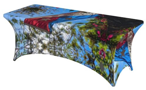 Rechteckige Tischdecke mit Puerto Rico-Flagge, 1,8 m, dehnbar, Polyester