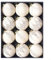 Getdoublerich Weihnachtsbaumschmuck-Set, 8 cm, 12-teilig, Diamantbeflockung, bemalte Weihnachtskugeln, geeignet für thematische DIY-Dekorationsprojekte (B)