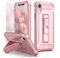 ORETECH Designed for iPhone XR Case,and [2 x Tempered Glass Screen Protectors] [Heavy Duty Protection] [Kickstand & Phone Holder] 5 in 1 Full Body Shockproof Protective Cover for iPhone Xr - New Rose