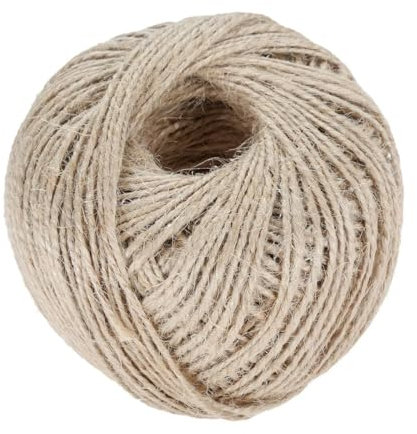 CIVIOOH Rouleau de Ficelle en Tissu de Jute de 1,5 mm, 100 m, Cordon torsadé en Chanvre, pour macramé, Bricolage, Textile Fait à la Main, décoration de Mariage