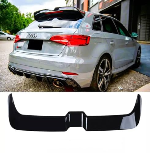 For Auto Perfectionists UK Rear Roof Spoiler Compatible With Audi A3 S3 RS3 8V Sportback 2013-2020 ABS Gloss Black