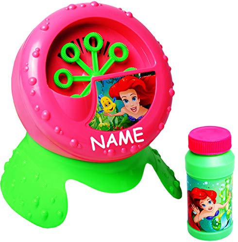 alles-meine.de GmbH Seifenblasenmaschine - Princess - Arielle die Meerjungsfrau - incl. Name - mit Nachfüllflasche - Seifenblasengerät - batteriebetrieben - Seifenblasen groß..