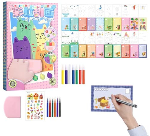 Scratch Painting, Rainbow Dot Color Painting Set, Scratch Drawing Kit, Art Set Notebooks, Postcard Kit, Painting Set For Kids, Art Set For Girls And Boys, For Children