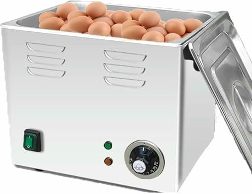 LASDERTV Commercial Hot Spring Egg Cooker, Electric Egg Cooker, 60Pcs Large Capacity Egg Boiler with Timer, 75℃ Constant Temperature, for Rapid Soft, Medium, Poached, Hard Boiled Eggs