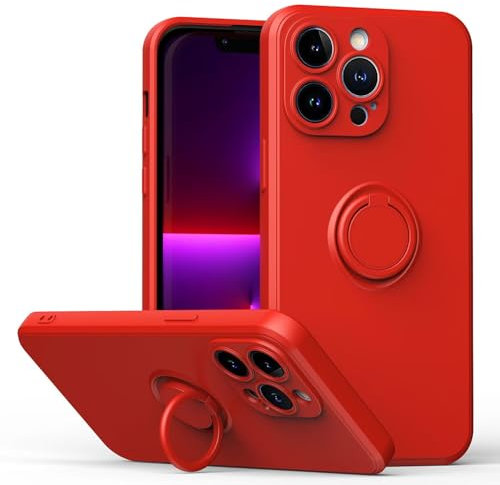 HAOFUGUI Magnetic Case for Xiaomi Poco F4 GT/Redmi K50 Gaming, with 360° Rotating Stand,Durable TPU Shockproof Phone Case for Xiaomi Poco F4 GT/Redmi K50 Gaming-Red