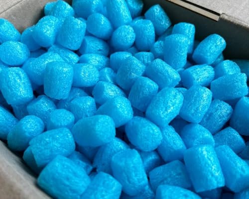 Verpackungschips Blau Ovalform Bio 10-400L | aus Pflanzenstärke | 100% biologisch abbaubar und kompostierbar Füllchips Polsterchips Polstermaterial Füllmaterial (30)