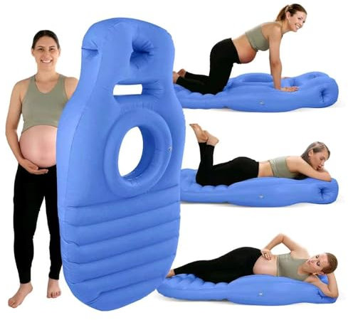 Oreiller gonflable for femme enceinte, coussin d'air for femme enceinte, oreiller for femme enceinte avec trou abdominal, le meilleur sommeil sur le ventre, oreiller for femme enceinte et essentiels d