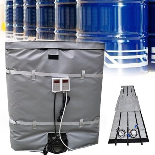 Drum Heating Blanket with Temperature Controller, Waterproof Insulation for Efficient Heat Distribution in Plastic Tanks