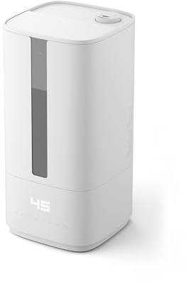 Stadler Form Luftbefeuchter Oliver, große Räume bis 60 m², leise, klein, leistungsstark, Raumbefeuchter, 6 Stufen, Auto-Modus, LEDs ausschaltbar, Vernebler, keimfreier Nebel, weiß