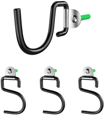 WSOQYEO Folding Wall Hooks 4PCS 180 Degree Turn Hooks for Hanging Heavy Duty for Bathroom, Kitchen, Bedroom – Space-Saving, for Towels, Coats, Bags, Easy Installation