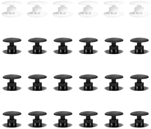 Werownsgso24 Stück Knöpfe für 16mm Durchmesser Schuh Stecker Ersatz-Croc Nieten Knöpfe Kunststoff Druckknöpfe und Pins für Croc-Stil Schuhreparatur und Dekoration