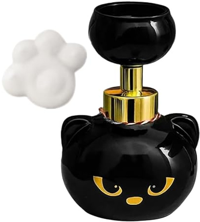 Dispensador De Jabón - Dispensador De Jabón Espumoso para Ducha con Huella De Gato,Recipiente Reutilizable con Bomba para Champú para Baño Hogar Hotel Cocina Lavabo Encimera Comercial Halloween