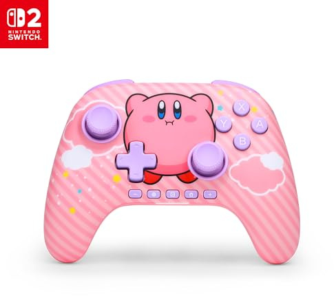 Power A Mando inalámbrico Advantage para Nintendo Switch 2 - Globo KirbyCon licencia oficial, efecto Hall, botones asignables, mando pro, Botón C, controles de movimiento